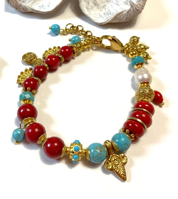 donkerrode armband