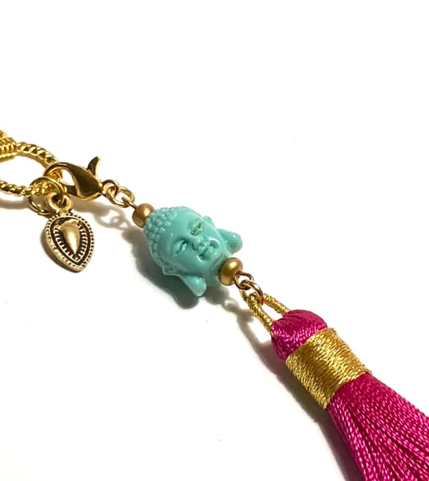 Boeddha Hanger met Fuchsia Kwast