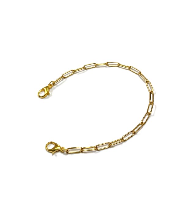 Ketting Verlengstuk 'Paperclip' van verguld RVS 22cm