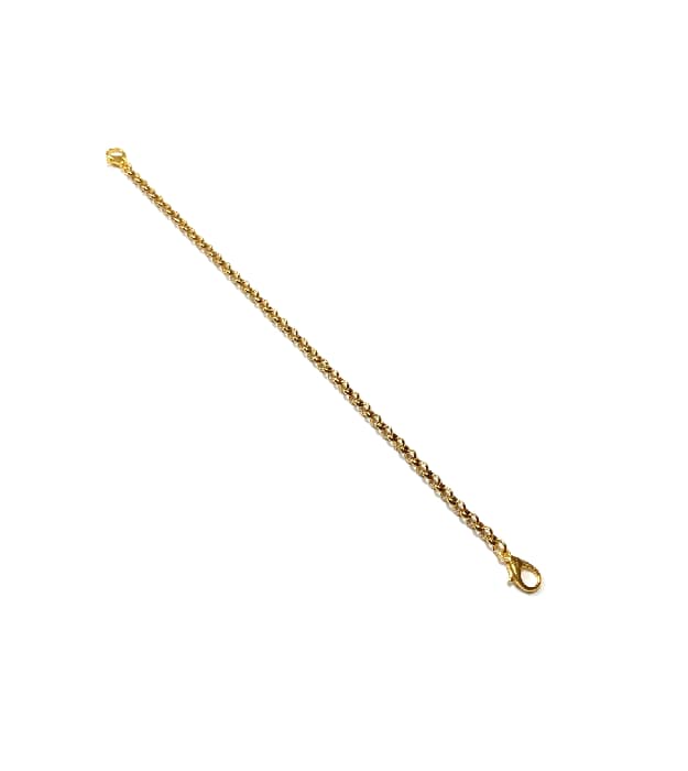 Ketting of Armband Verlenger verguld RVS 22cm x 4mm