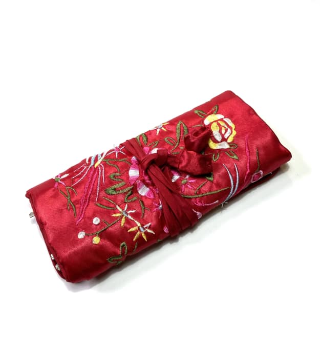 Donkerrode Satijnen Sieraden Organizer
