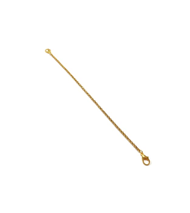Verlengstuk voor armband of ketting verguld RVS 22cm x 3mm