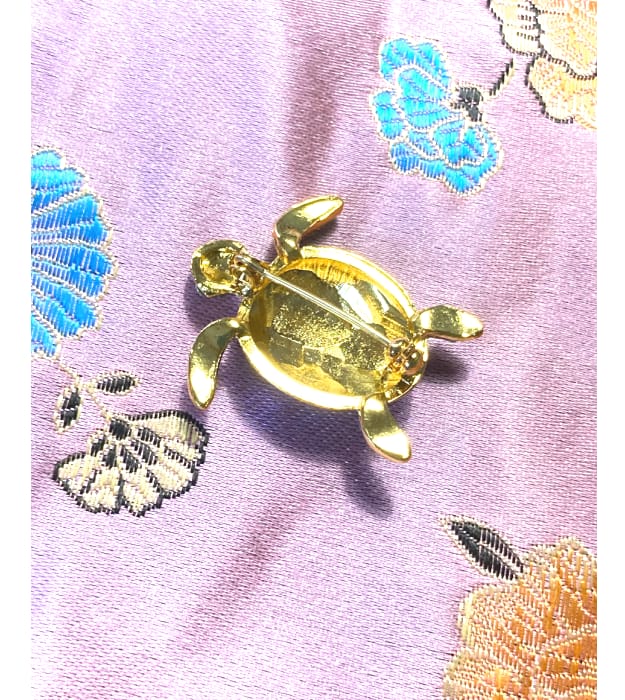 Turquoise met Blauwe Schildpad Broche - Afbeelding 3