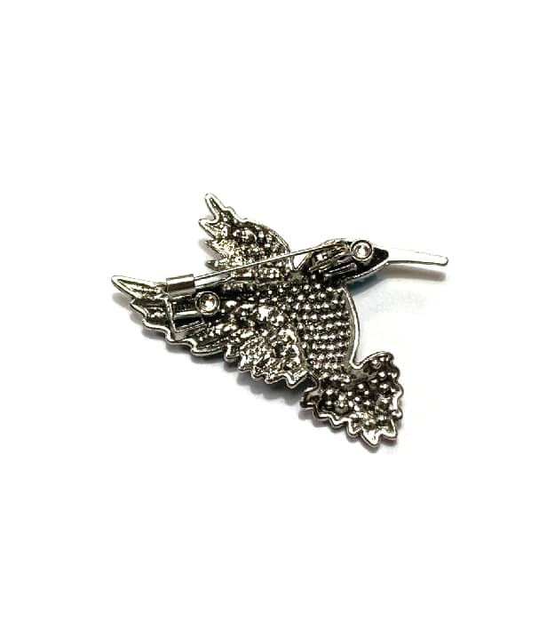 Blauwe vogel broche voor jas of blazer