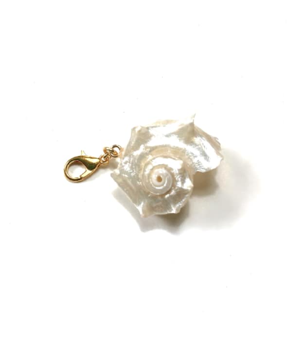 Parelmoeren schelp hanger in goud